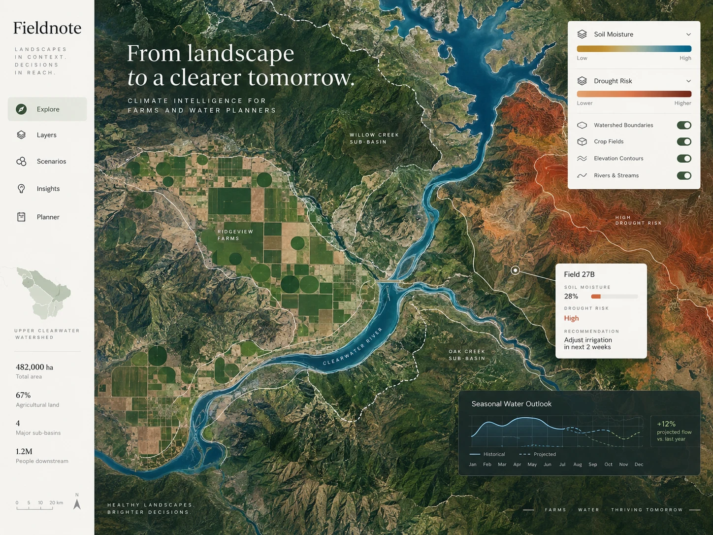 Fieldnote climate intelligence mapping platform